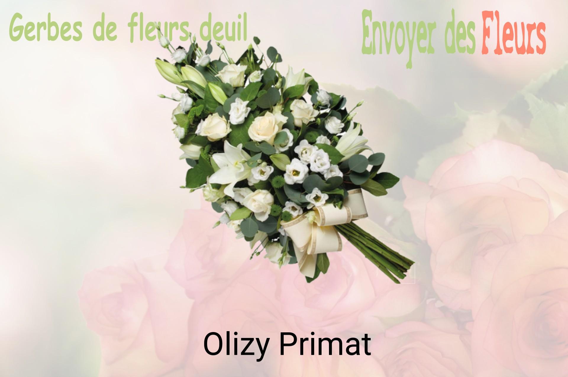 Gerbe de fleurs de deuil livrée à Olizy-Primat
